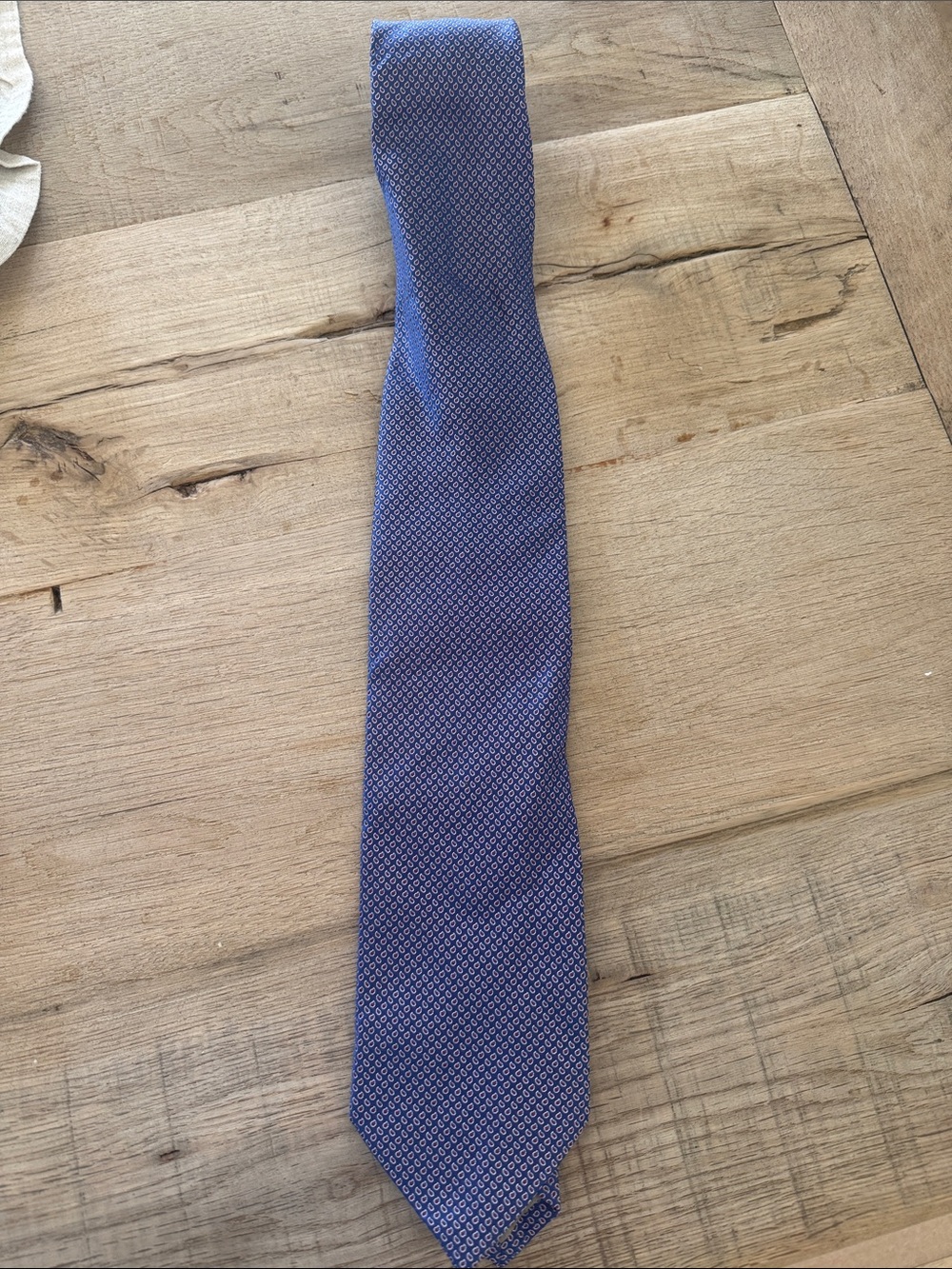 Giorgio Armani Purple Blue Micro-Pattern Silk Tie